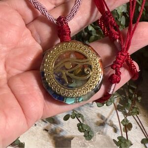 Orgonite Chip Evil Eye-Eye Of Horus Gemstone Chakra Necklace